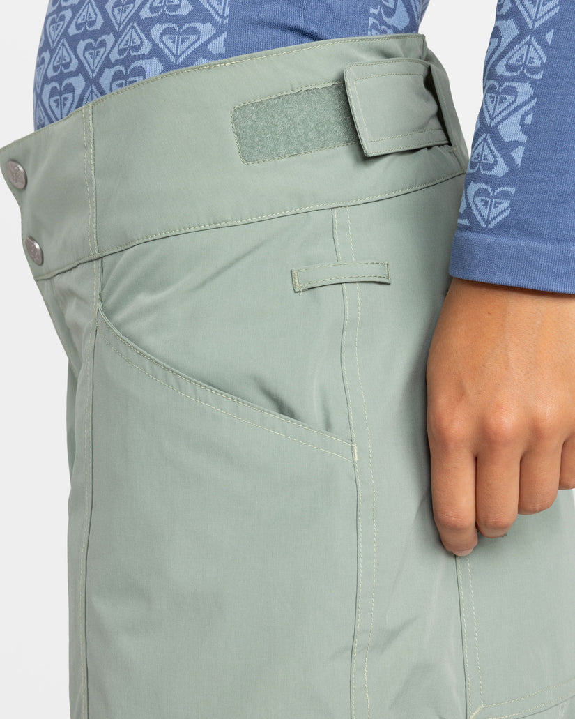 Women Roxy® Chloe Kim Snowboard Pants Green | DFLT-14693