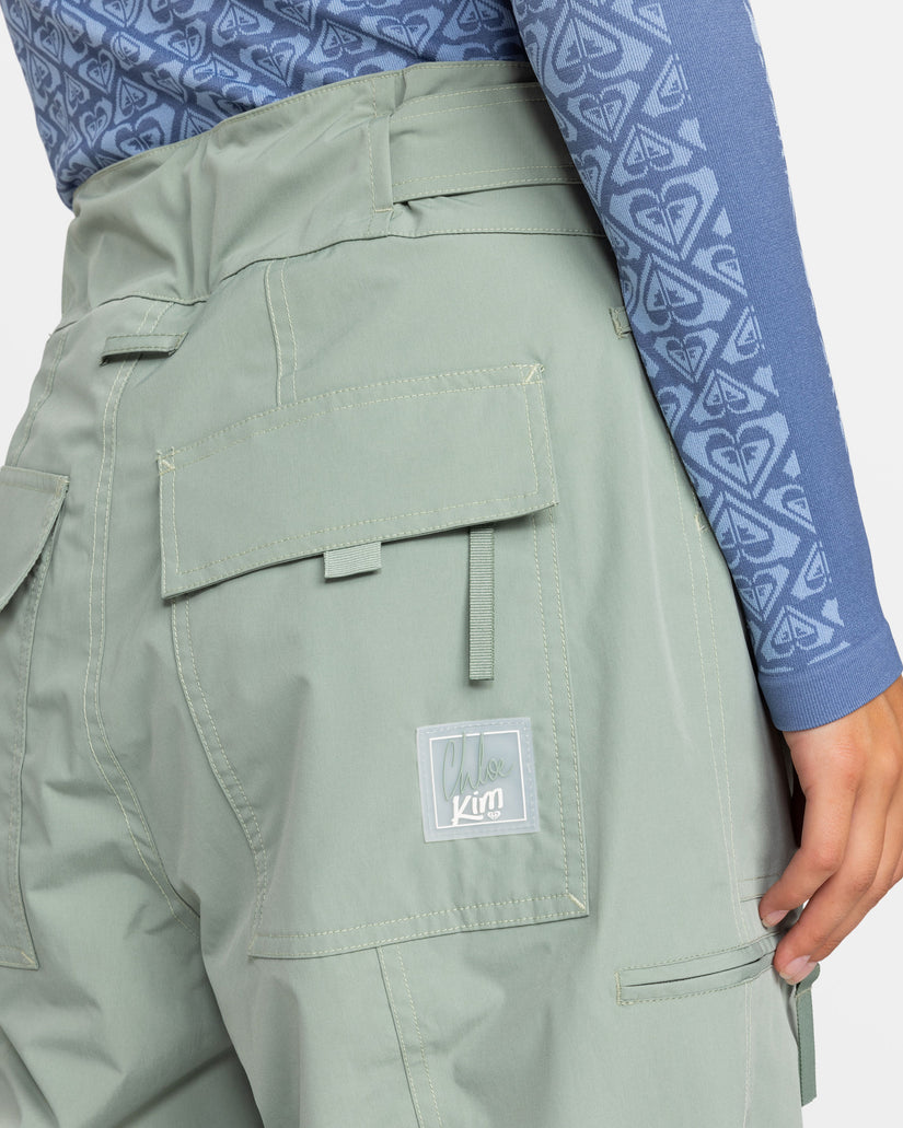 Women Roxy® Chloe Kim Snowboard Pants Green | DFLT-14693