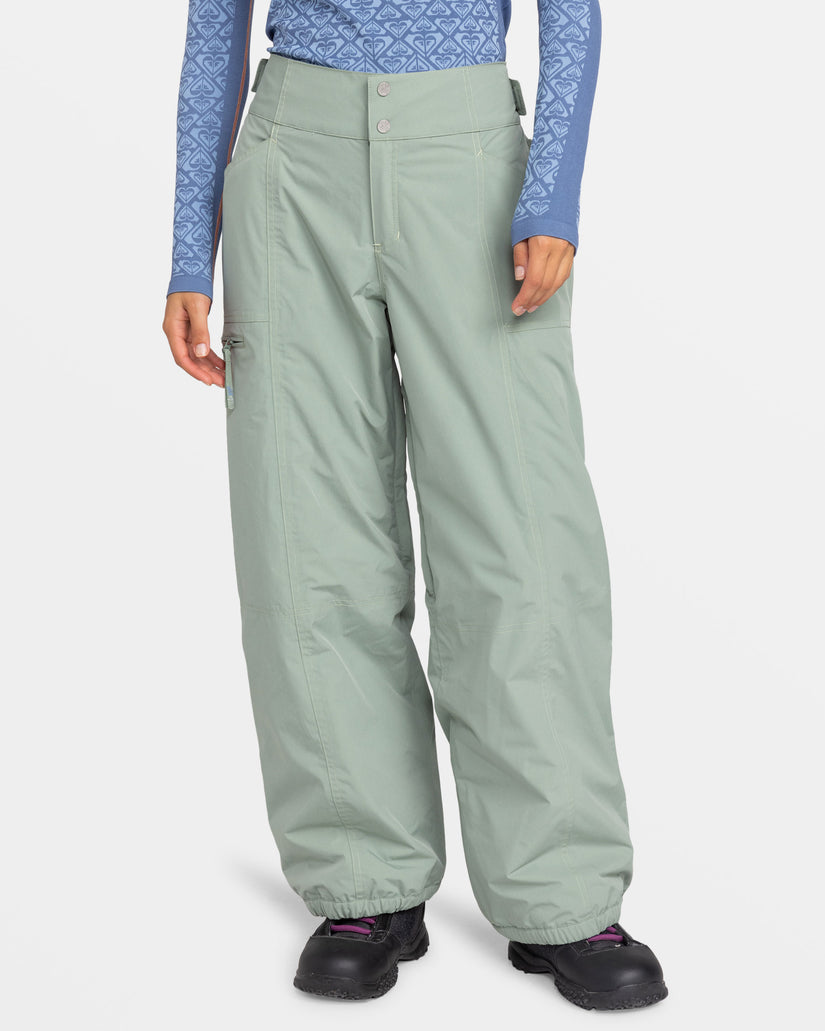 Women Roxy® Chloe Kim Snowboard Pants Green | DFLT-14693
