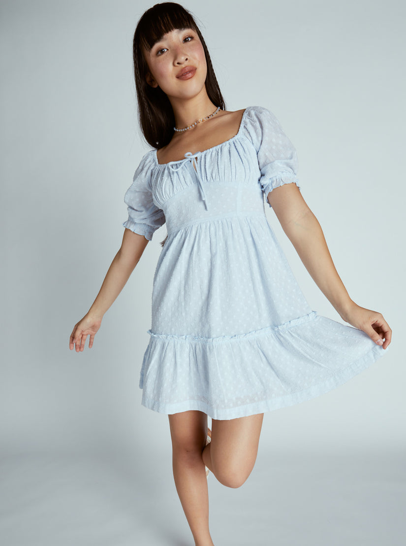 Women Roxy® Chloe Kim Venice Daydream Mini Dress Blue | TRZH-17986