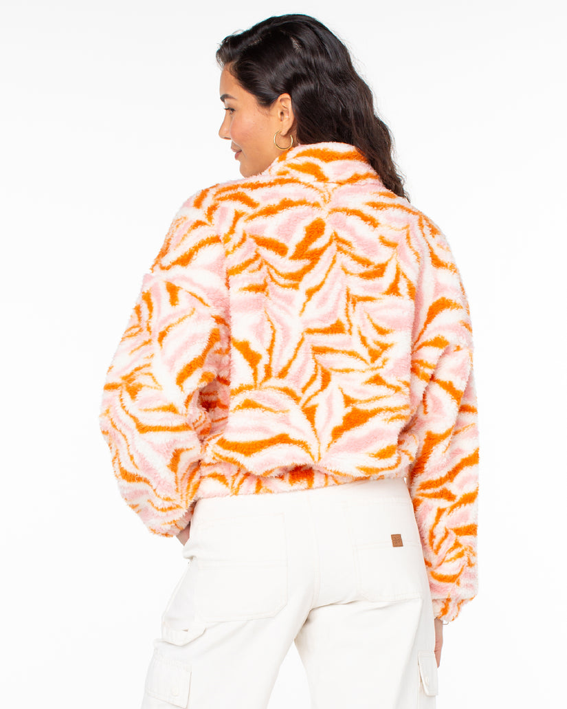 Women Roxy® Cold Surf Zip Up Fleece Jackets Orange | KLCU-81572