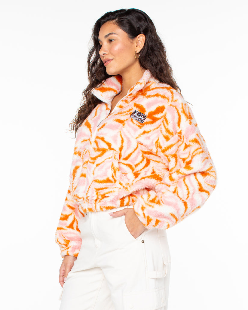 Women Roxy® Cold Surf Zip Up Fleece Jackets Orange | KLCU-81572