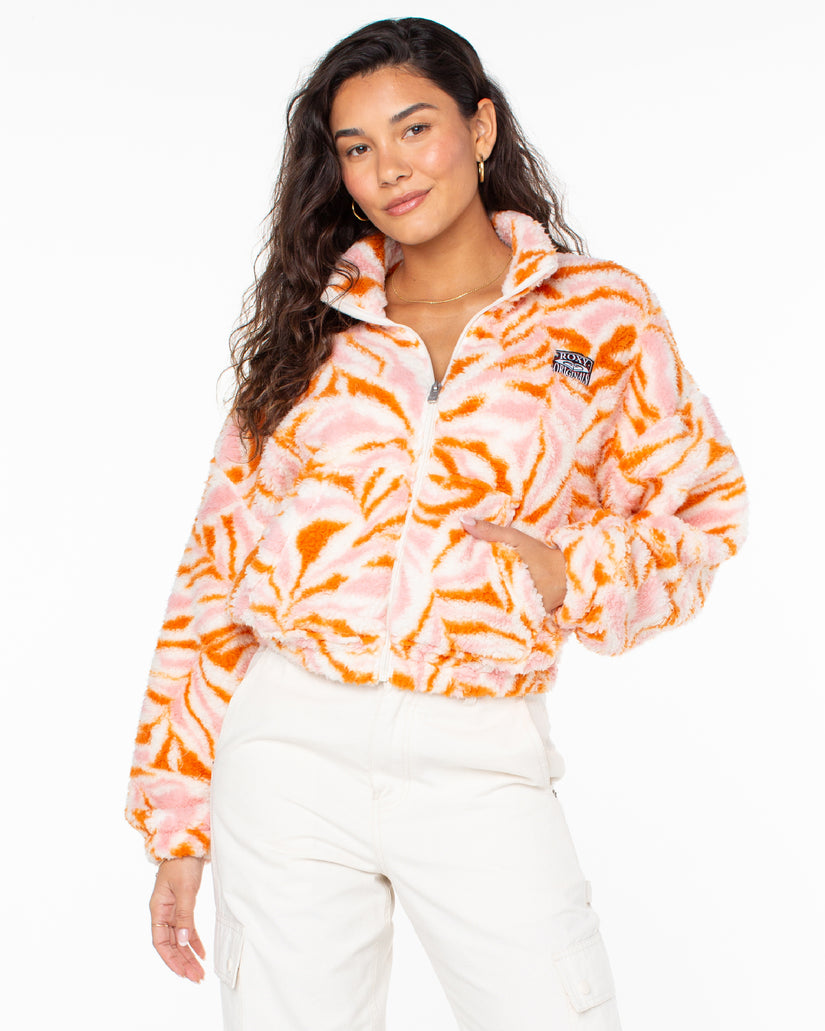 Women Roxy® Cold Surf Zip Up Fleece Jackets Orange | KLCU-81572