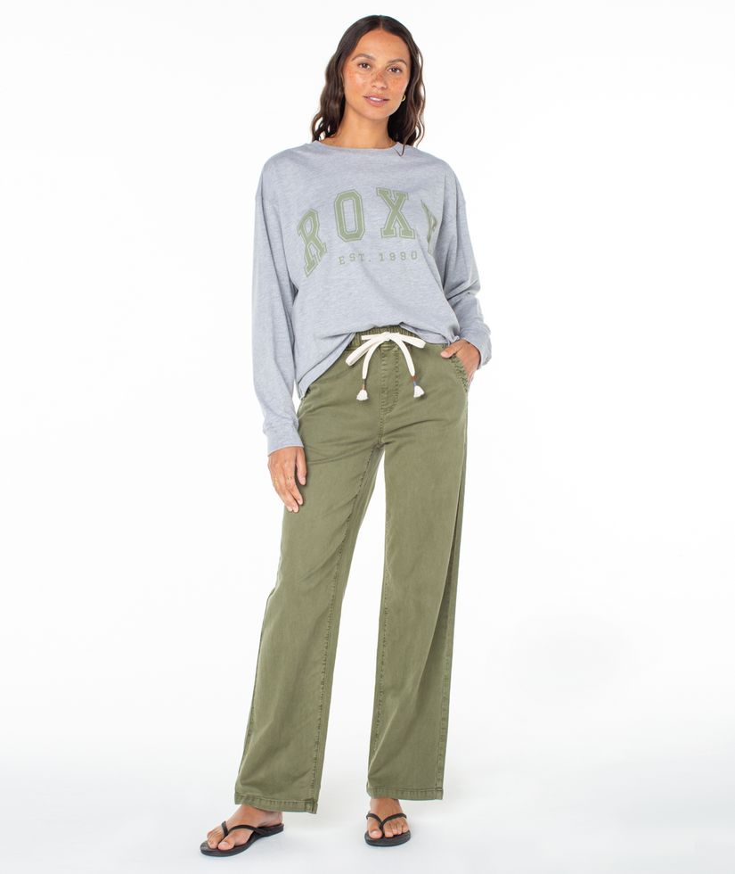 Women Roxy® Collegiate Arch Long Sleeve T-Shirt Grey | BCXD-38412