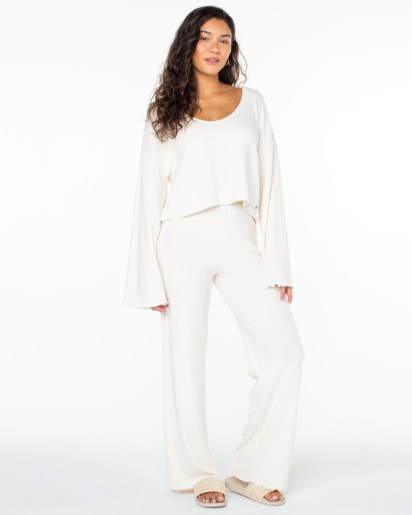 Women Roxy® Cool Serenity Fleece Pants White | UPXE-14279