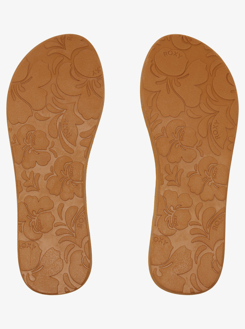 Women Roxy® Costas II Flip Flops Rose Gold | STPF-24839