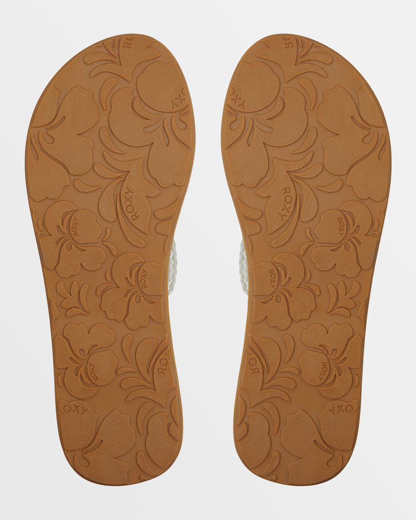 Women Roxy® Costas II Flip Flops White | YOFN-56248