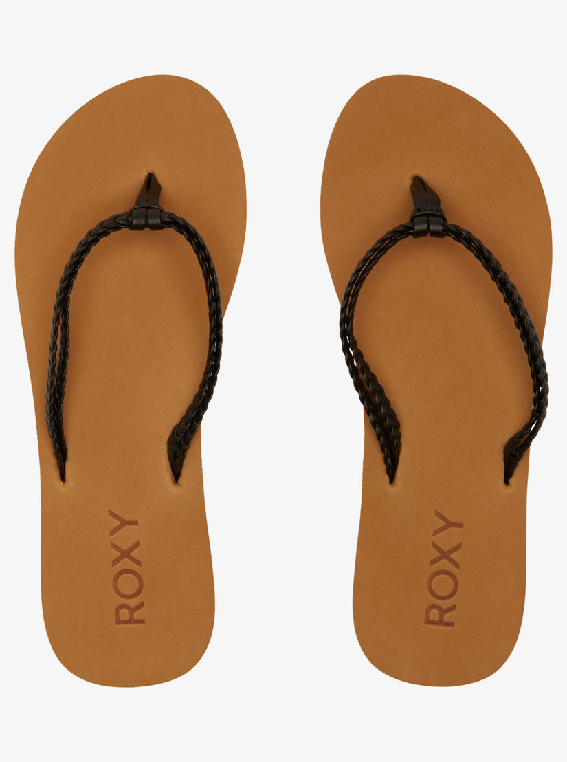 Women Roxy® Costas II Sandals Black | JAPT-68530