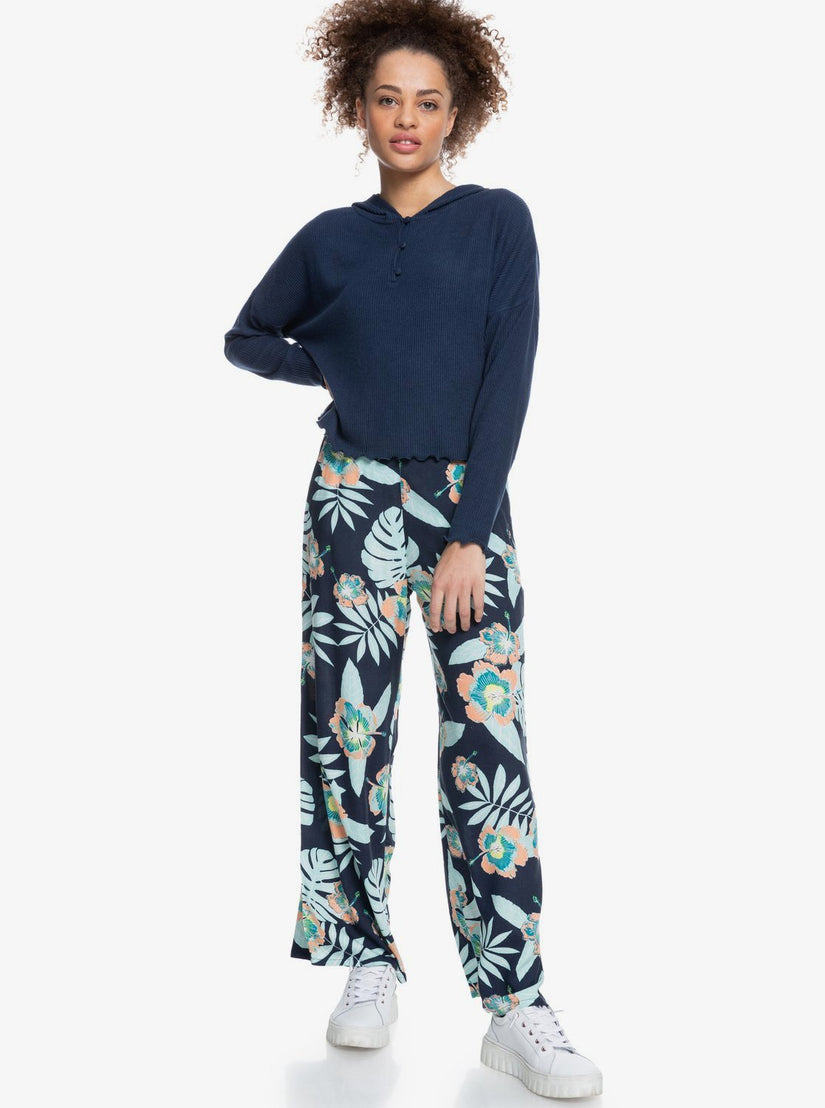 Women Roxy® Cozy Day Long Sleeve Rib Knit Tops Indigo | VRIX-08749