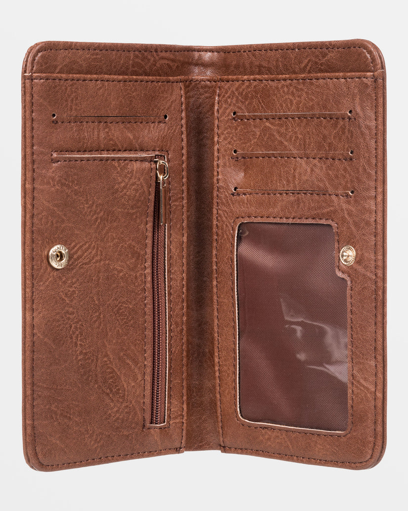 Women Roxy® Crazy Wave Bi-Fold Wallet Brown | QYIW-09135