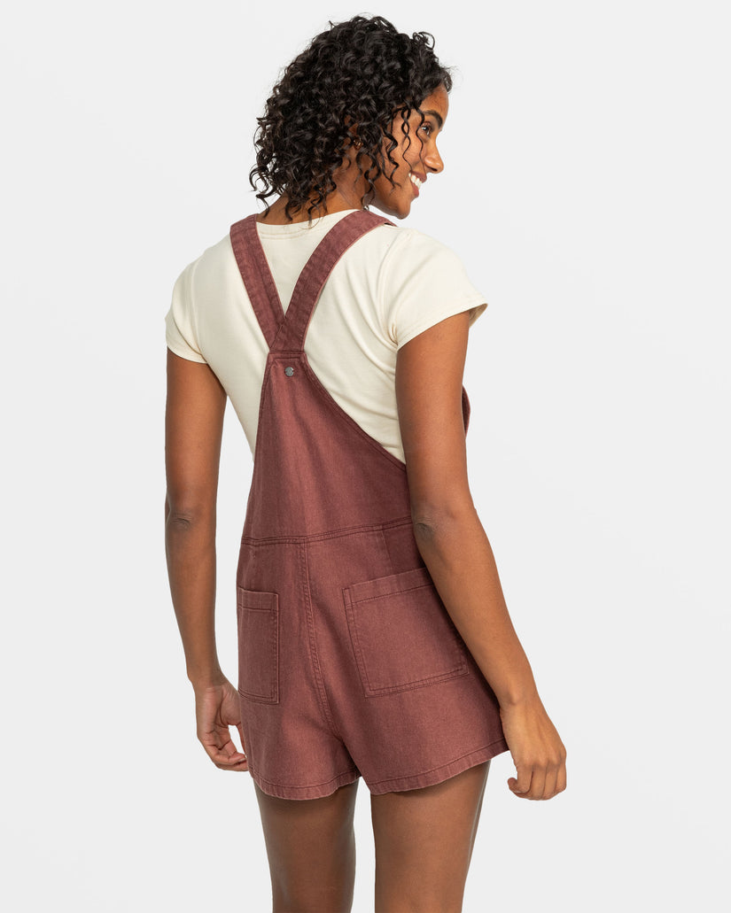 Women Roxy® Crystal Coast Short Overall Overalls Chocolate | SGLY-85162