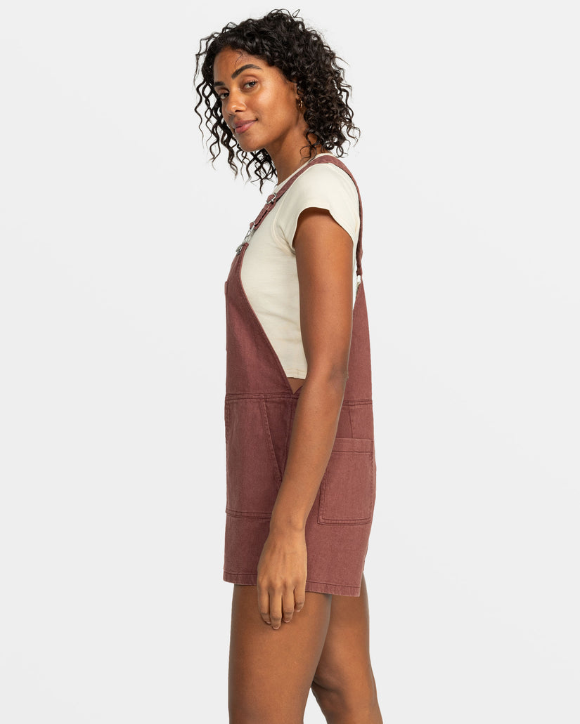 Women Roxy® Crystal Coast Short Overall Overalls Chocolate | SGLY-85162