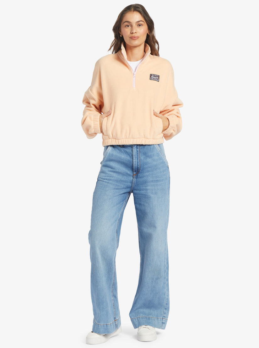 Women Roxy® Dawn To Dusk Solid Half-Zip Jackets Orange | XPBA-63428