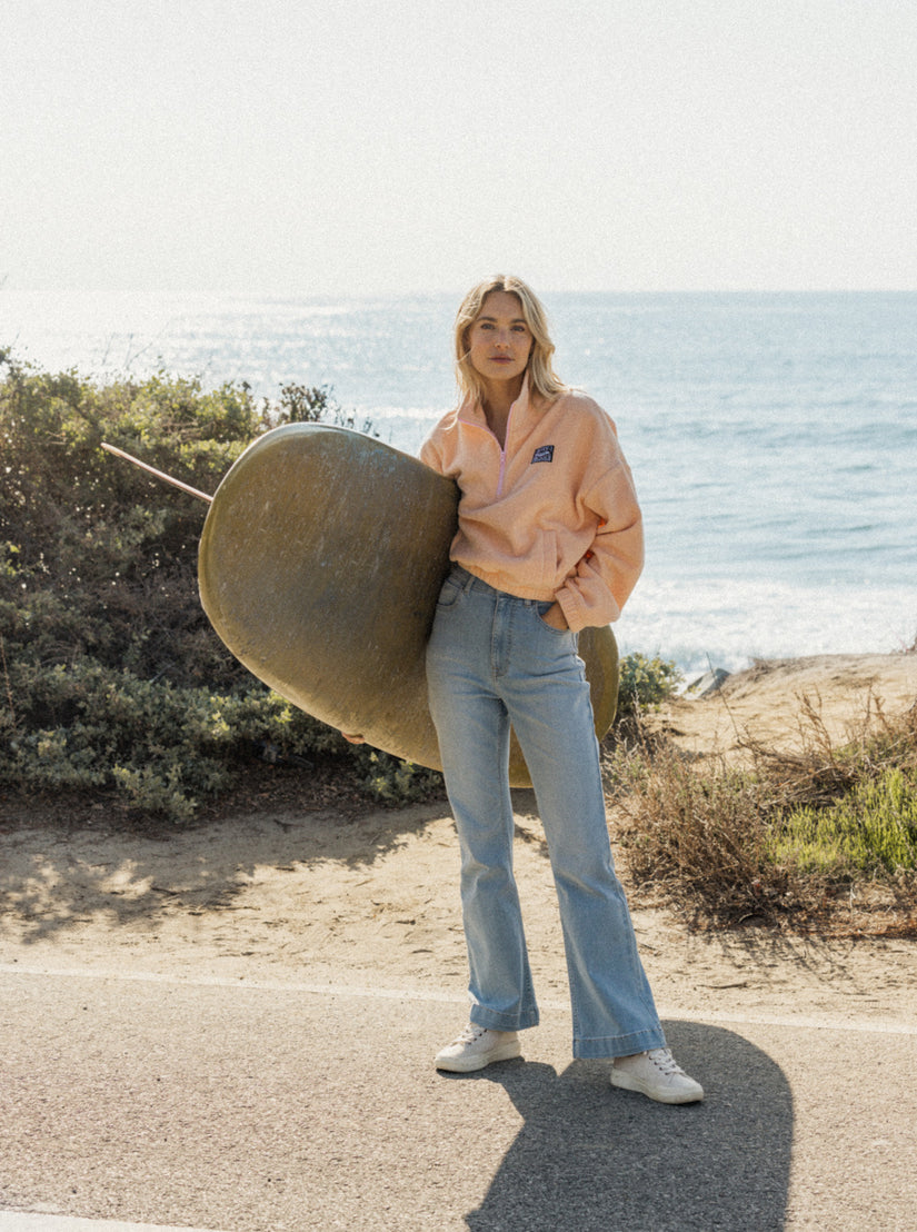 Women Roxy® Dawn To Dusk Solid Half-Zip Jackets Orange | XPBA-63428