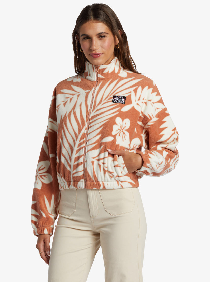 Women Roxy® Dawn To Dusk Zip-Up Sweaters Brown | TJCA-47093