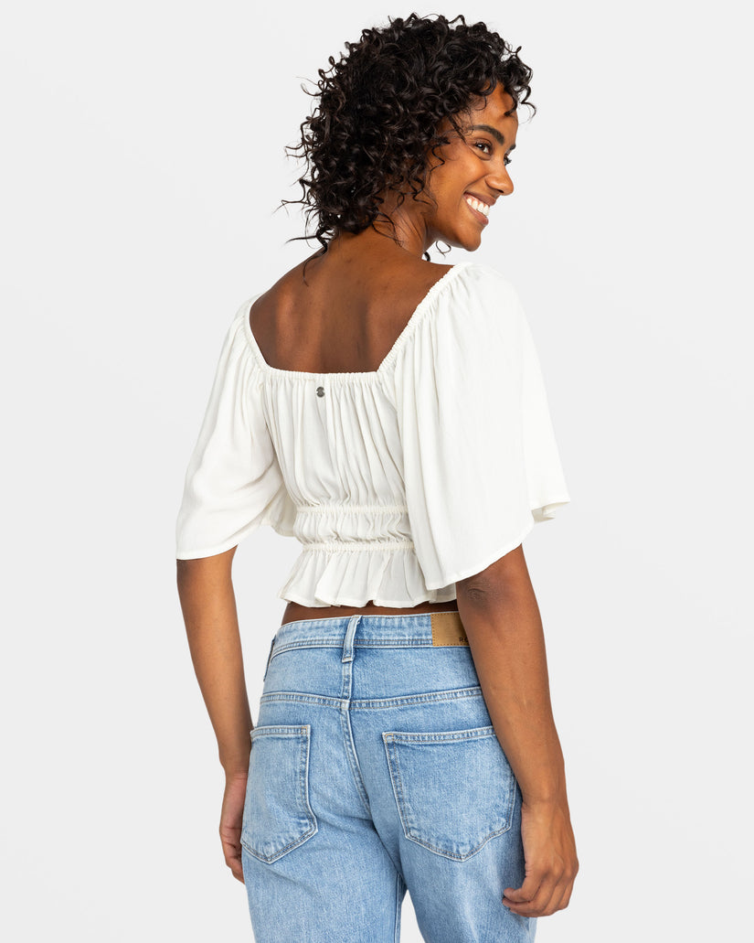 Women Roxy® Dawn Winds Crop Tops White | NUPE-21834