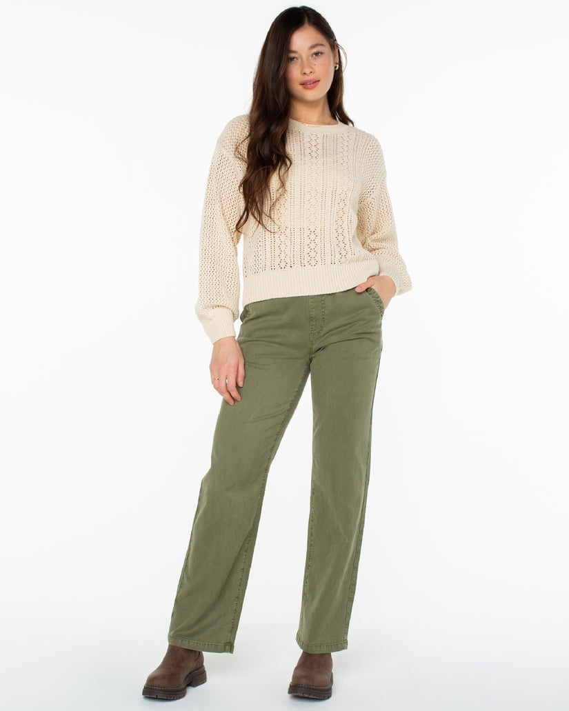 Women Roxy® Day Break Open Knit Sweaters White | QKGT-54378