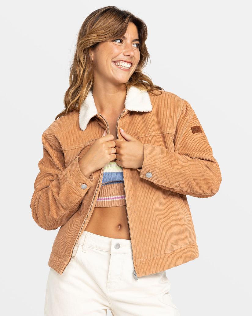 Women Roxy® Desert Spirit Corduroy Jackets Brown | TLHI-95813