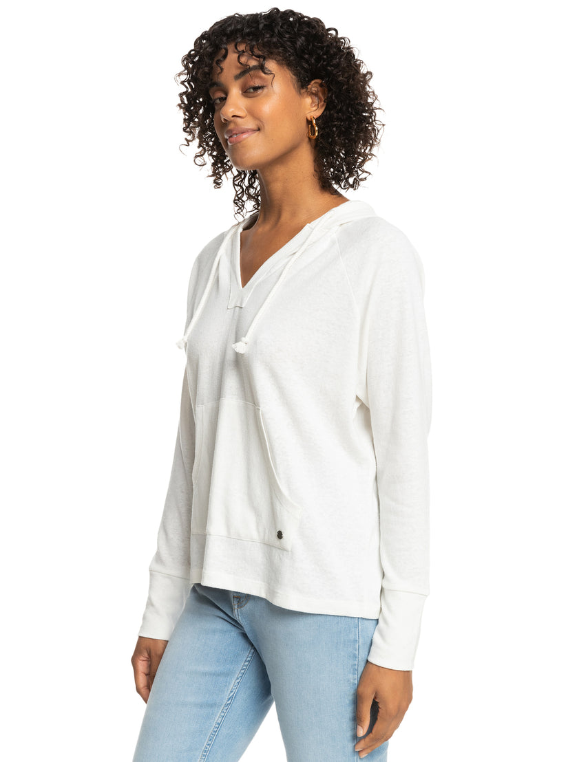 Women Roxy® Destination Surf Hoodie White | NJRE-06732