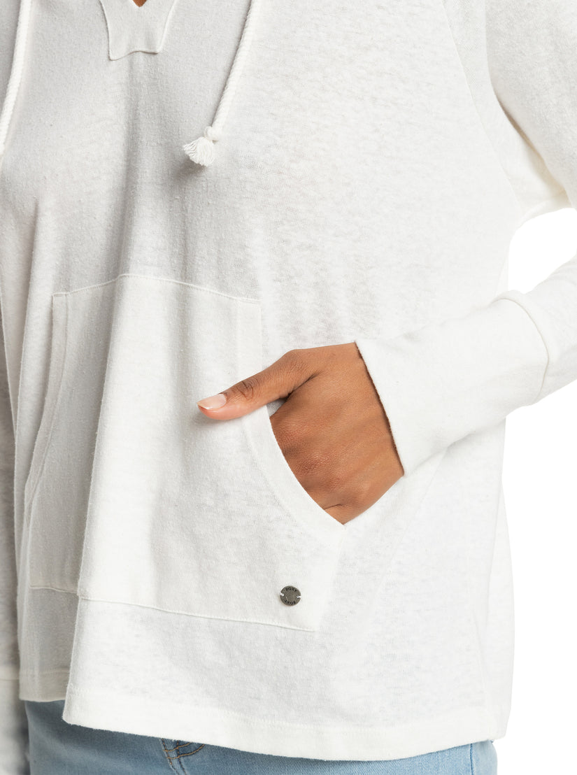 Women Roxy® Destination Surf Hoodie White | NJRE-06732