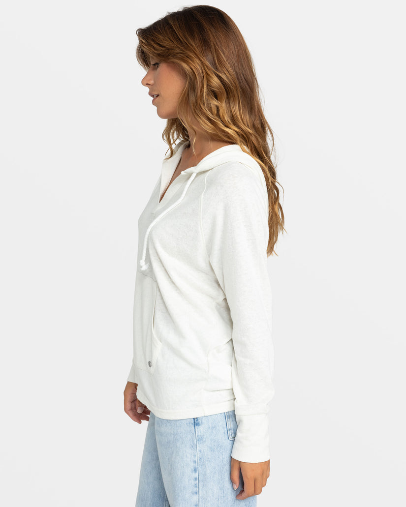 Women Roxy® Destination Surf Hoodie White | LIZK-08364