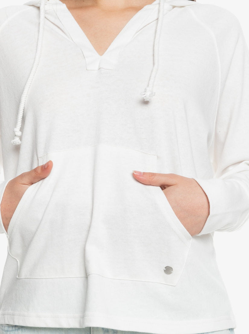 Women Roxy® Destination Surf Long-Sleeve Hooded Tops White | OYEH-31549