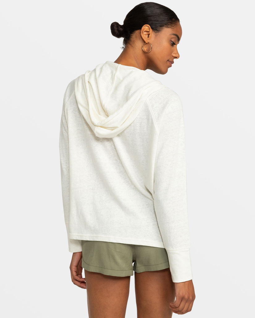 Women Roxy® Destination Surf Long-Sleeve Hooded Tops White | RYKW-81425