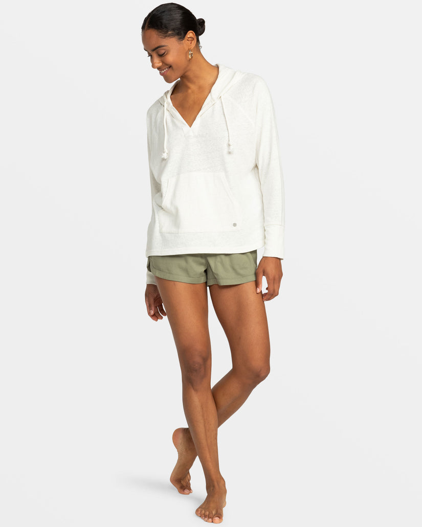 Women Roxy® Destination Surf Long-Sleeve Hooded Tops White | RYKW-81425