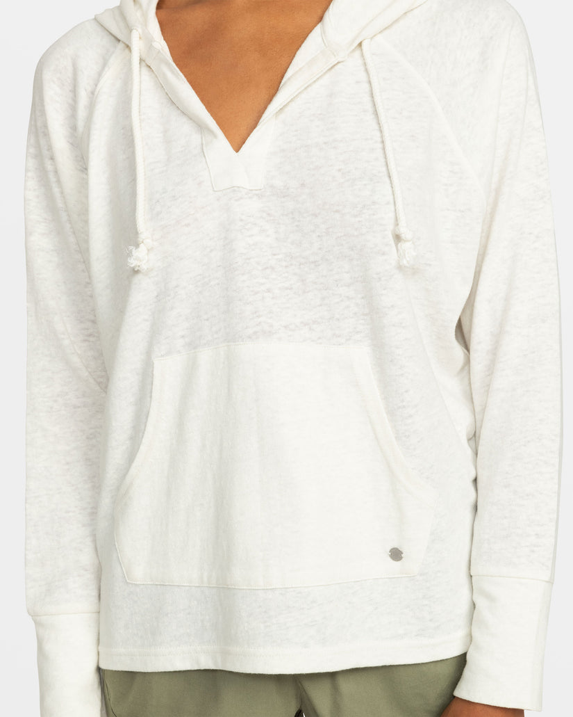 Women Roxy® Destination Surf Long-Sleeve Hooded Tops White | RYKW-81425