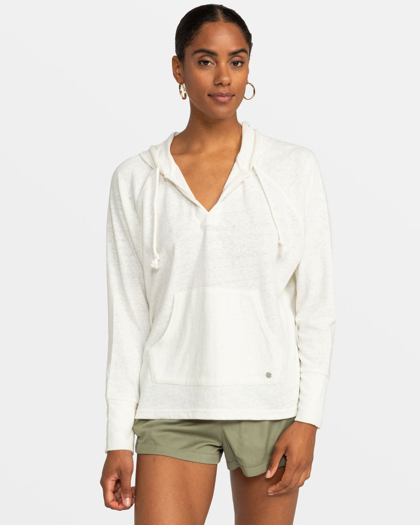 Women Roxy® Destination Surf Long-Sleeve Hooded Tops White | RYKW-81425