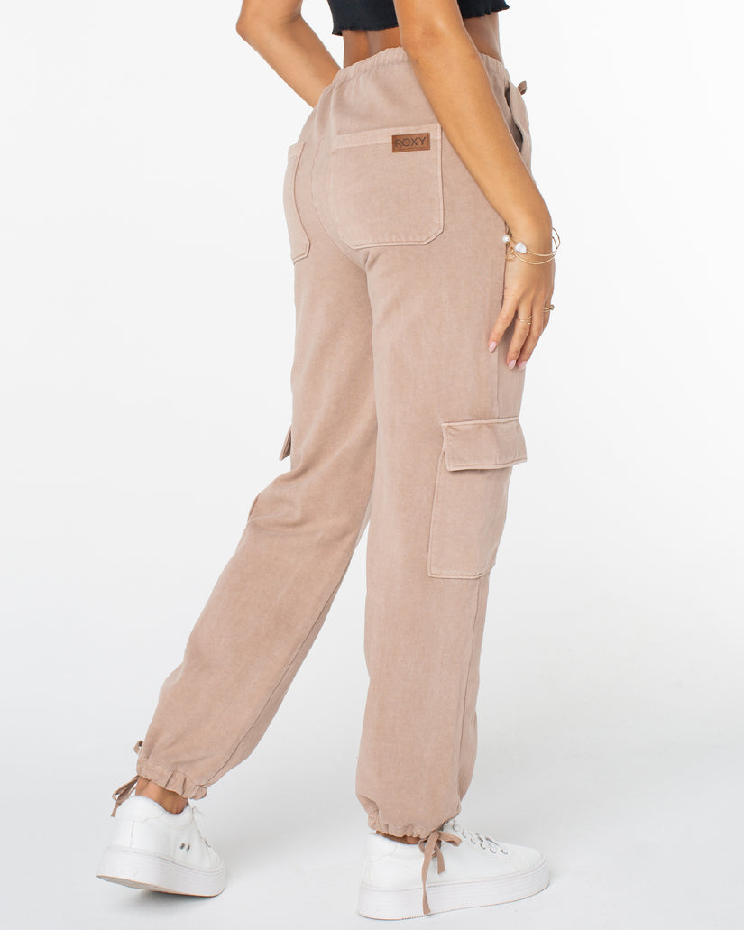 Women Roxy® Double Up Cargo Sweatpants Grey Brown | WAPC-58792