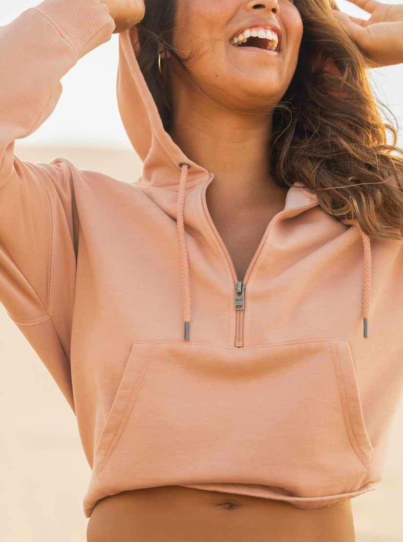 Women Roxy® Drakes Cove Half-Zip Hoodie Pink | ECYB-34798