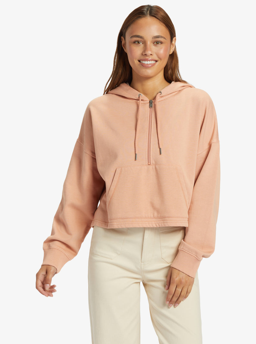 Women Roxy® Drakes Cove Half-Zip Hoodie Pink | ECYB-34798