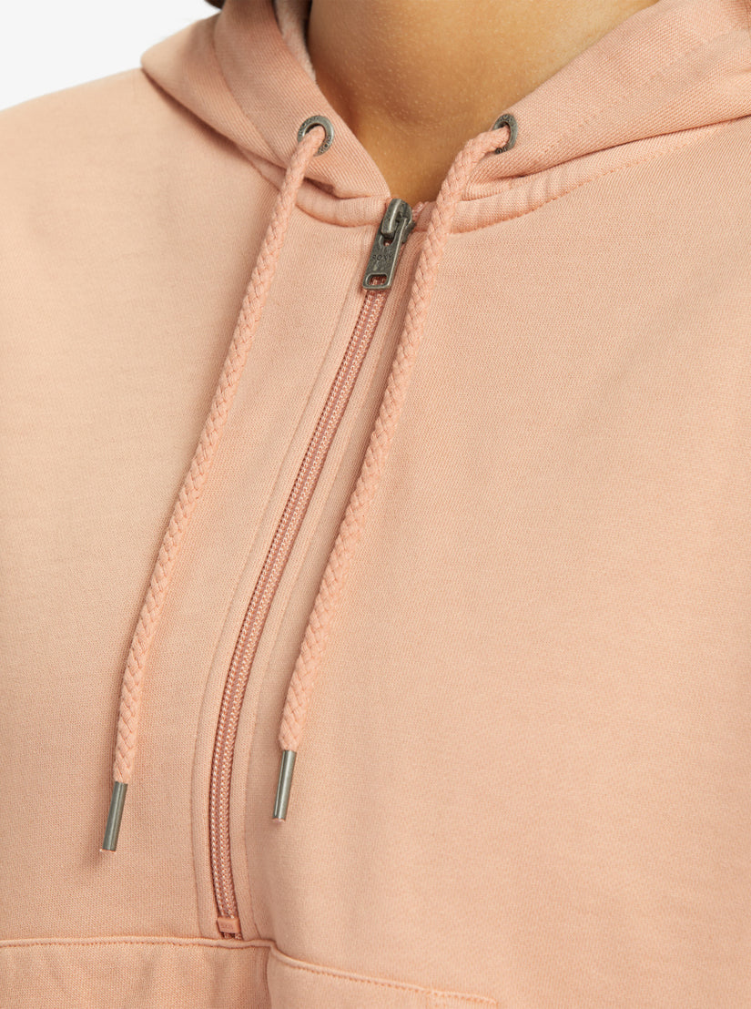 Women Roxy® Drakes Cove Half-Zip Hoodie Pink | ECYB-34798