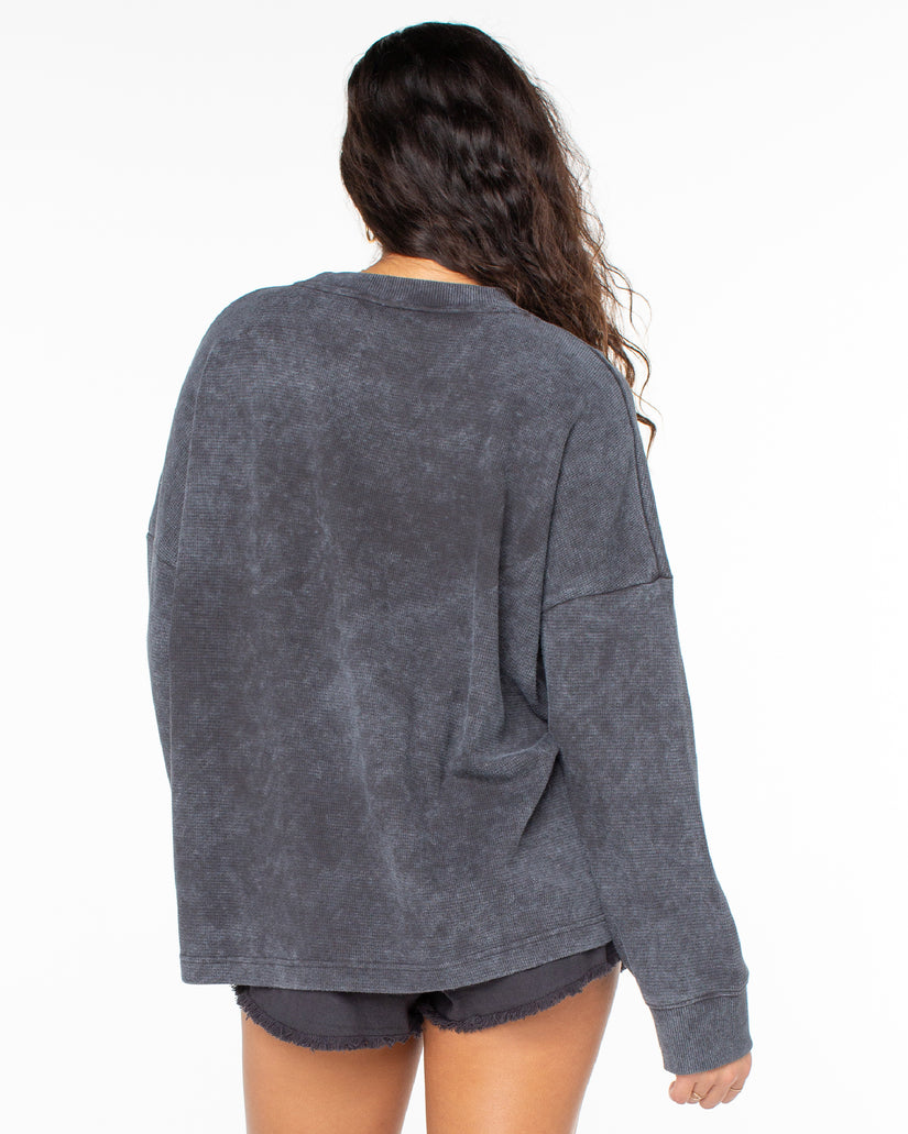 Women Roxy® East Side Long Sleeve Tops Dark Grey | QRHA-41578