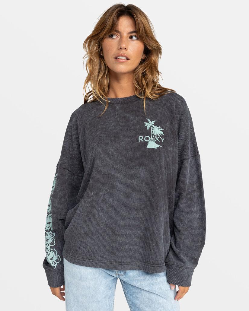 Women Roxy® East Side Long Sleeve Tops Dark Grey | XKWU-53481