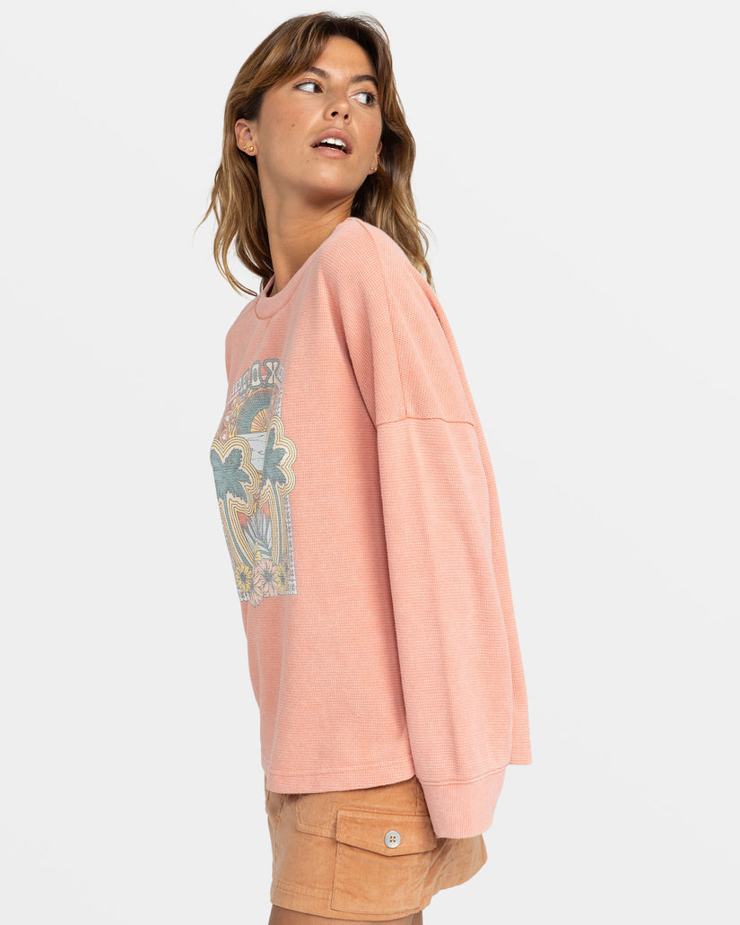 Women Roxy® East Side Long Sleeve Tops Pink | KPAT-28794