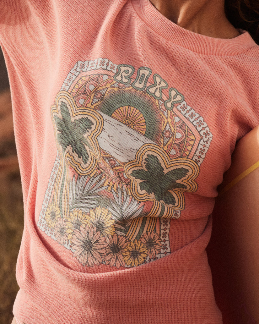 Women Roxy® East Side Long Sleeve Tops Pink | KPAT-28794