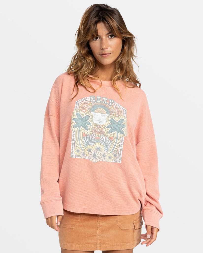 Women Roxy® East Side Long Sleeve Tops Pink | KPAT-28794