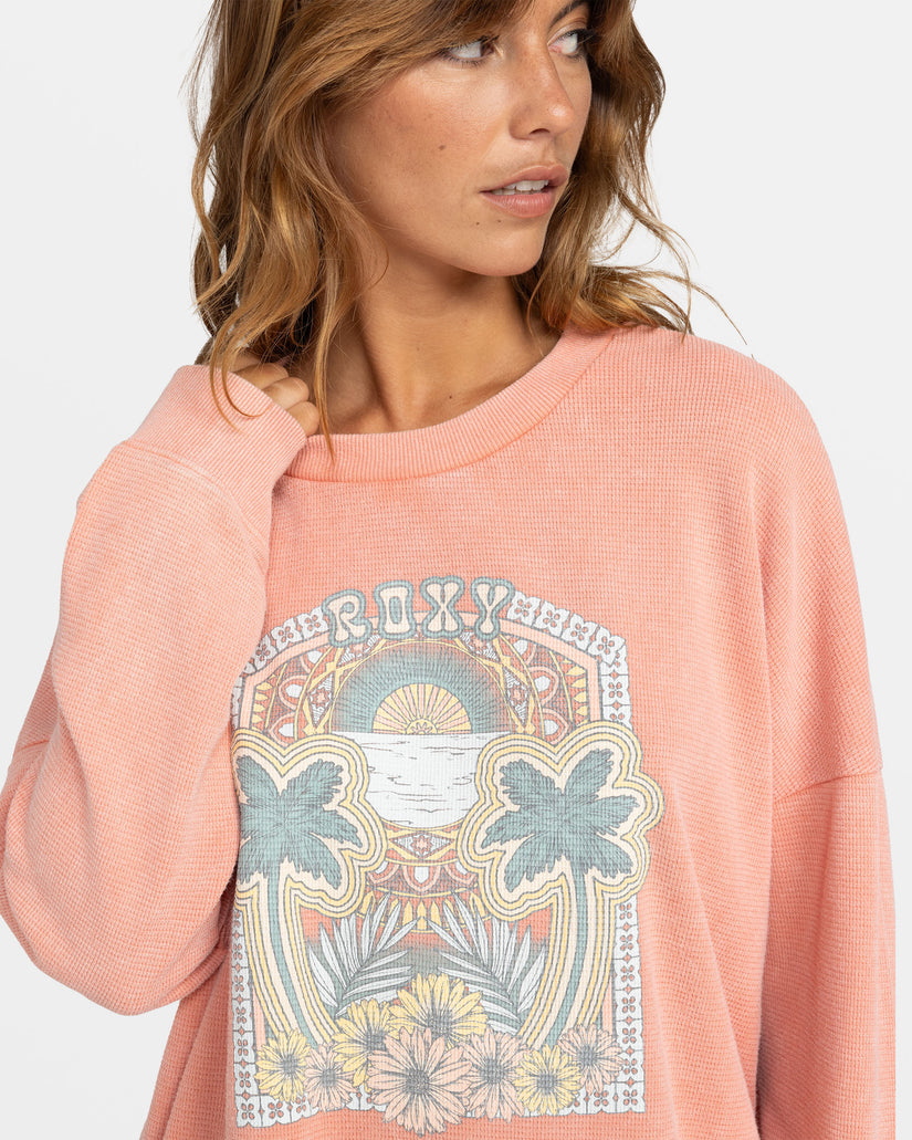 Women Roxy® East Side Long Sleeve Tops Pink | KPAT-28794