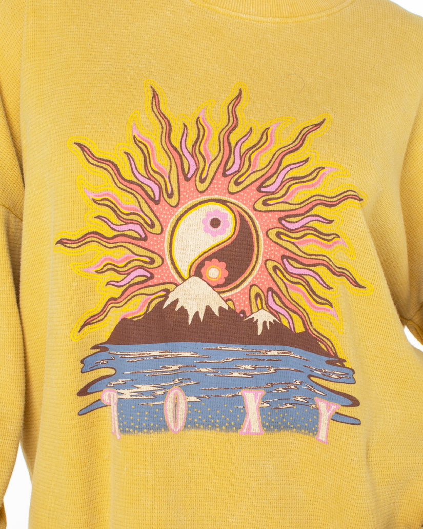 Women Roxy® East Side Long Sleeve Tops Yellow | CUFD-12064