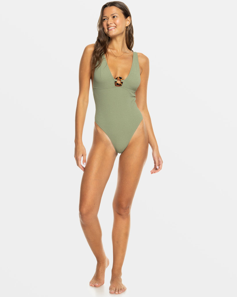Women Roxy® Essaouira One Piece Swimsuits Green | TJAF-67389