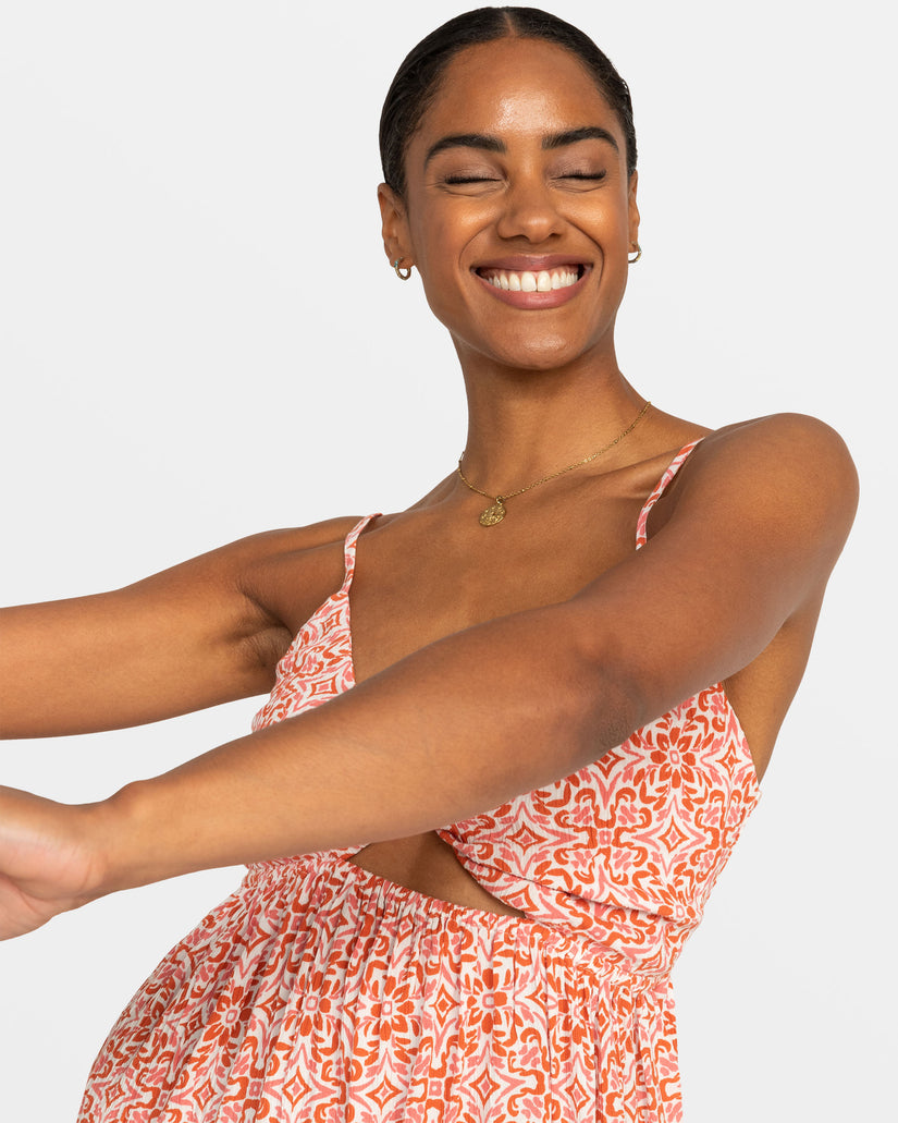 Women Roxy® Evening Glow Front Twist Mini Dress Pink | REVK-06289