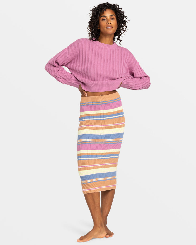 Women Roxy® Exploring Diary Crew Neck Sweaters Purple | KGPI-92065