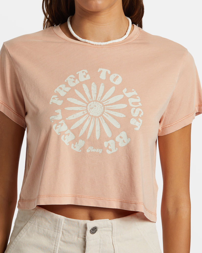 Women Roxy® Feel Free Cropped T-Shirt Pink | JETB-78365