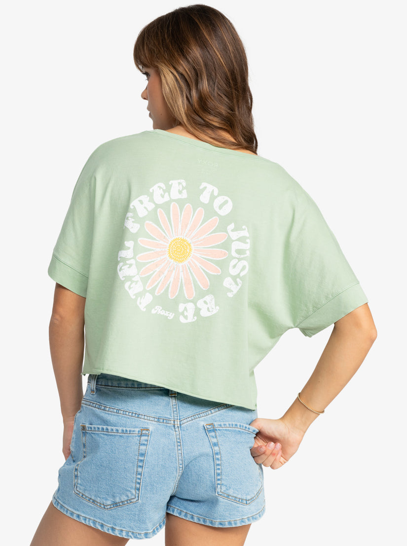Women Roxy® Feel Free T-Shirt Green | FLCU-53164