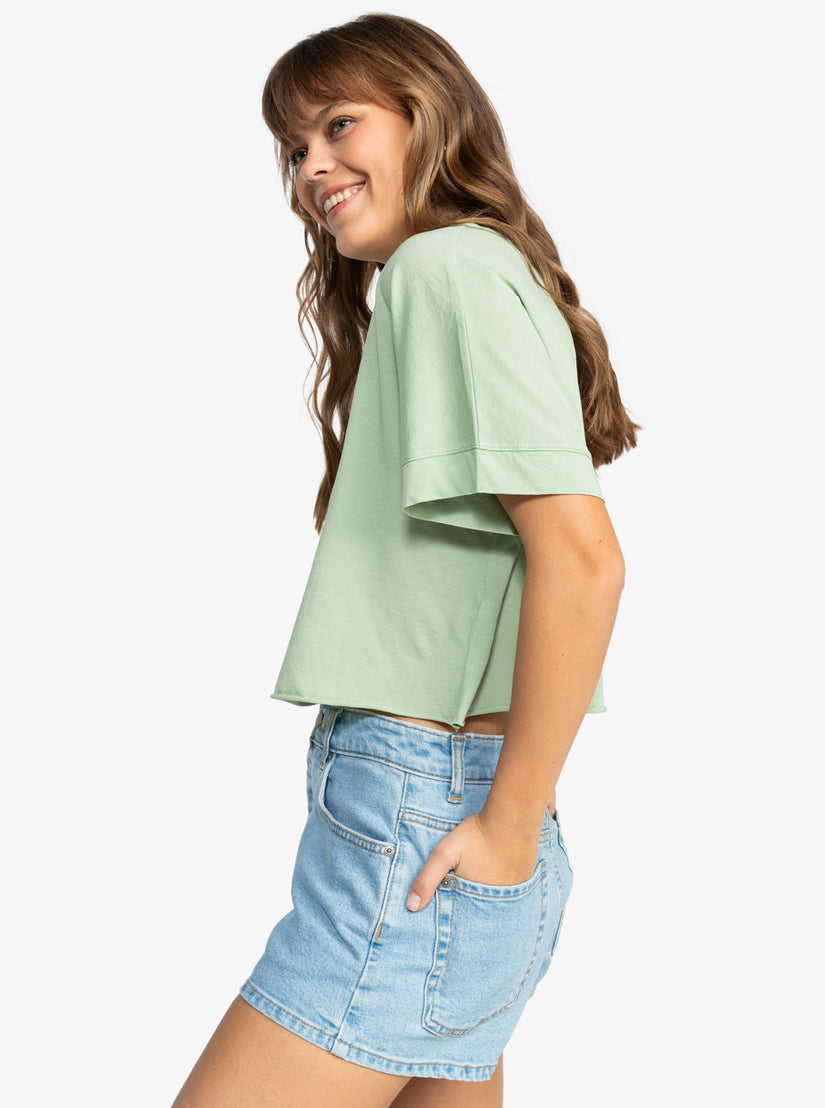 Women Roxy® Feel Free T-Shirt Green | FLCU-53164