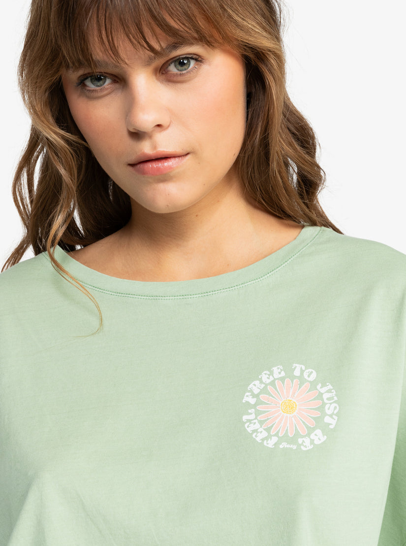 Women Roxy® Feel Free T-Shirt Green | FLCU-53164