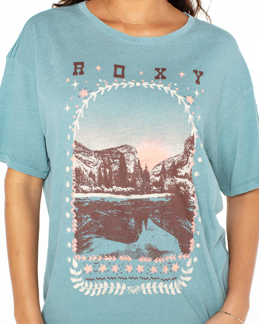 Women Roxy® Folk Mountain T-Shirt Blue / Blue | UHTI-13472