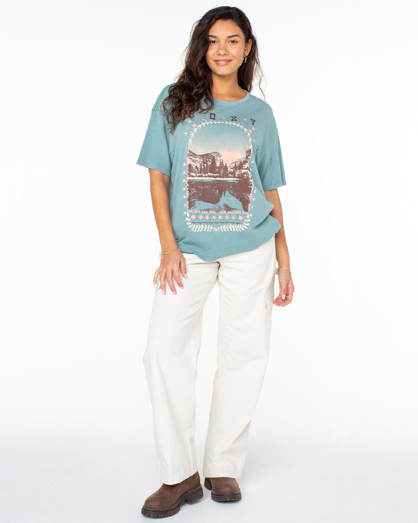 Women Roxy® Folk Mountain T-Shirt Blue / Blue | UHTI-13472